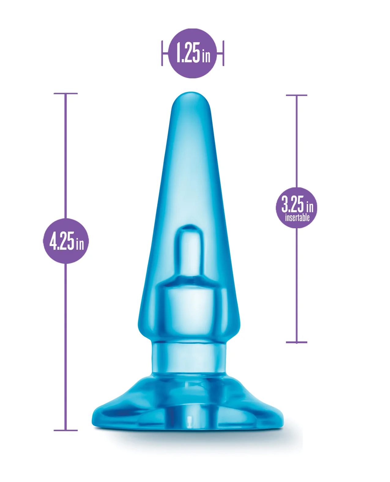 Blush B Yours Basic Anal Plug - Blue - Image 4