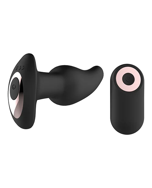 Gender Fluid Twirler Anal Vibe w/Remote - Black - Image 4