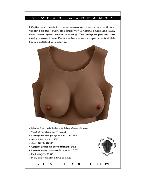 Gender X Realistic Undergarments Plate D-Cup - Dark - Image 5