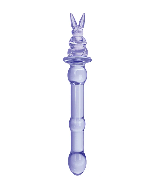 Glass Menagerie Rabbit Dildo Pink Crystal Glass Wand - Image 3