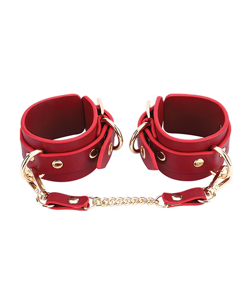 Kinky Play Box Federico Luxurious Leather Restraint Kit - Red - Image 6