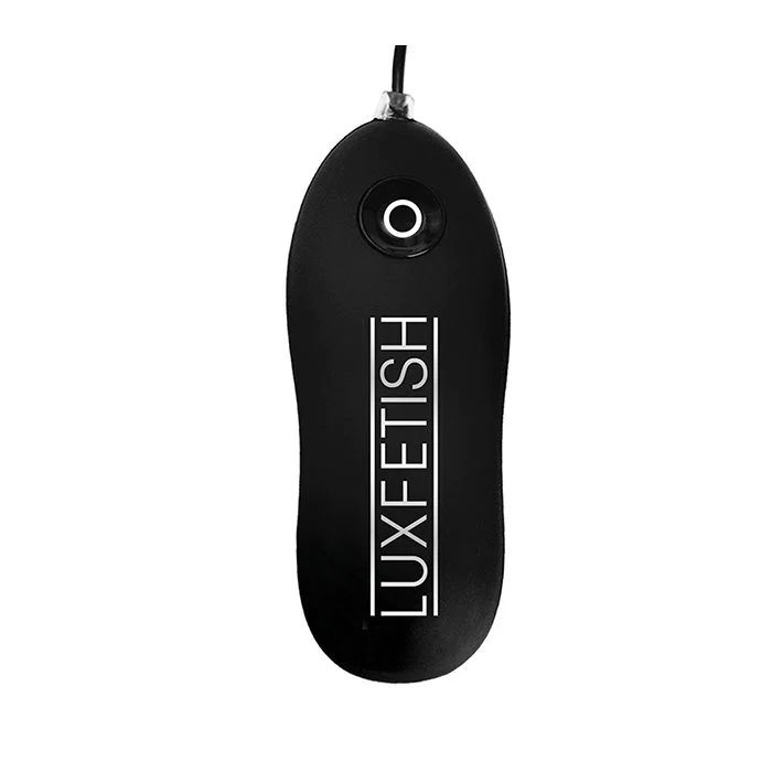Lux Fetish 4" Inflatable Vibrating Butt Plug w/Suction Base - Black - Image 3