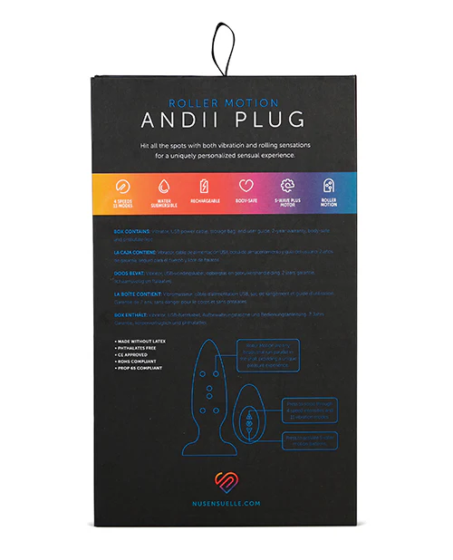 Nu Sensuelle Andii Vertical Roller Motion Butt Plug - Ultra Violet - Image 5