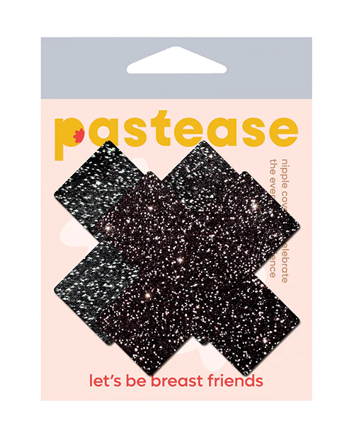 Pastease All Sparkle Plus X Black One Size Nipple Pasties - Image 4