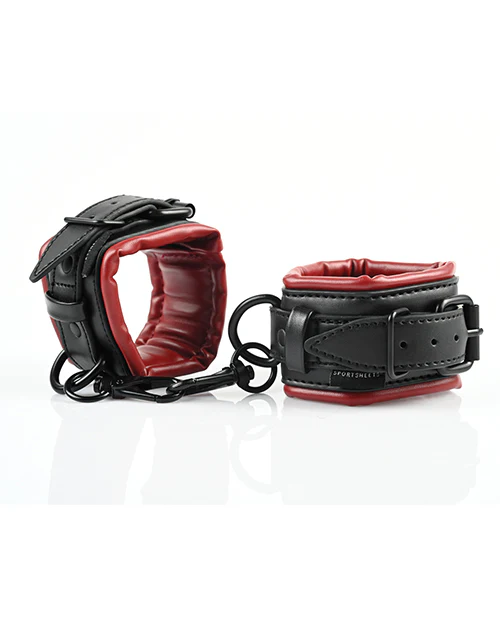 Saffron Spreader Bar & Cuff Set - Red/Black - Image 4