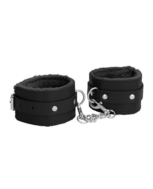 Shots Ouch Plush Leather Ankle Cuffs - Black - Image 3